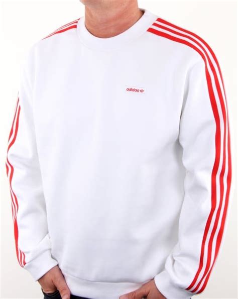 adidas mdn sweatshirt weiß rot|adidas originals blue hoodie.